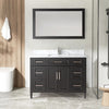 Bath Vanity with Vanity Top in White with White Basin and Mirror VA20