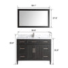 Bath Vanity with Vanity Top in White with White Basin and Mirror VA20