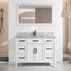 Bath Vanity with Vanity Top in White with White Basin and Mirror VA20