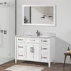 Bath Vanity with Vanity Top in White with White Basin and Mirror VA20