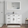 Bath Vanity with Vanity Top in White with White Basin and Mirror VA20