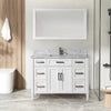 Bath Vanity with Vanity Top in White with White Basin and Mirror VA20