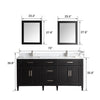 Bath Vanity with Vanity Top in White with White Basin and Mirror VA20 DB