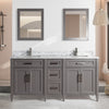 Bath Vanity with Vanity Top in White with White Basin and Mirror VA20 DB