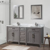 Bath Vanity with Vanity Top in White with White Basin and Mirror VA20 DB