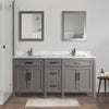 Bath Vanity with Vanity Top in White with White Basin and Mirror VA20 DB