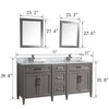 Bath Vanity with Vanity Top in White with White Basin and Mirror VA20 DB