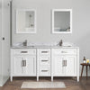 Bath Vanity with Vanity Top in White with White Basin and Mirror VA20 DB