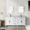 Bath Vanity with Vanity Top in White with White Basin and Mirror VA20 DB