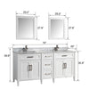 Bath Vanity with Vanity Top in White with White Basin and Mirror VA20 DB