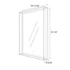 Frameless Rectangular LED Light Bathroom Vanity Mirror in ClearVA22SSS