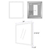 Frameless Rectangular LED Light Bathroom Vanity Mirror in Clear VA3D