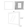 Frameless Rectangular LED Light Bathroom Vanity Mirror in Clear VA3D