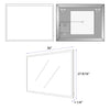 Frameless Rectangular LED Light Bathroom Vanity Mirror in Clear VA3D