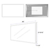 Frameless Rectangular LED Light Bathroom Vanity Mirror in Clear VA3D