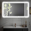 Frameless Rectangular LED Light Bathroom Vanity Mirror in Clear VA3D