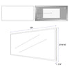 Frameless Rectangular LED Light Bathroom Vanity Mirror in Clear VA3D