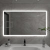 Frameless Rectangular LED Light Bathroom Vanity Mirror in Clear VA3D