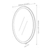 Framed Oval LED Light Bathroom Vanity Mirror in Clear VA50