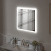 Frameless Square LED Light Bathroom Vanity Mirror in Clear VA56