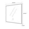 Frameless Square LED Light Bathroom Vanity Mirror in Clear VA56