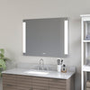 Large Frameless Rectangular LED Wall Mounted Bathroom Vanity Mirror in Clear VA76B