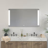 Large Frameless Rectangular LED Wall Mounted Bathroom Vanity Mirror in Clear VA76B