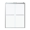 Framed Bypass Sliding Shower Door in Chrome with Explosion Proof Clear Glass VABSD6076