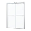 Framed Bypass Sliding Shower Door in Chrome with Explosion Proof Clear Glass VABSD6076