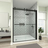 Framed Bypass Sliding Shower Door in Chrome with Explosion Proof Clear Glass VABSD6076