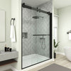 Framed Bypass Sliding Shower Door in Chrome with Explosion Proof Clear Glass VABSD6076