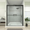 Framed Bypass Sliding Shower Door in Chrome with Explosion Proof Clear Glass VABSD6076