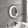 Frameless Round LED Light Bathroom Vanity Mirror in Clear VAR16