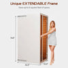 Extendable Indoor FAR Infrared Sauna Bluetooth Compatible with 6 Carbon Heaters VAS01