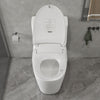 Electric Smart Bidet Toilets Seat for Elongated Toilets in White with Heated Seat LED Nightlight Remote Control VAST58G