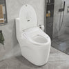 Electric Smart Bidet Toilets Seat for Elongated Toilets in White with Heated Seat LED Nightlight Remote Control VAST58G