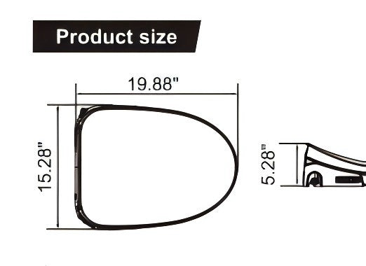 Electric Smart Bidet Toilets Seat for Elongated Toilets in White with Heated Seat LED Nightlight Remote Control VAST58G